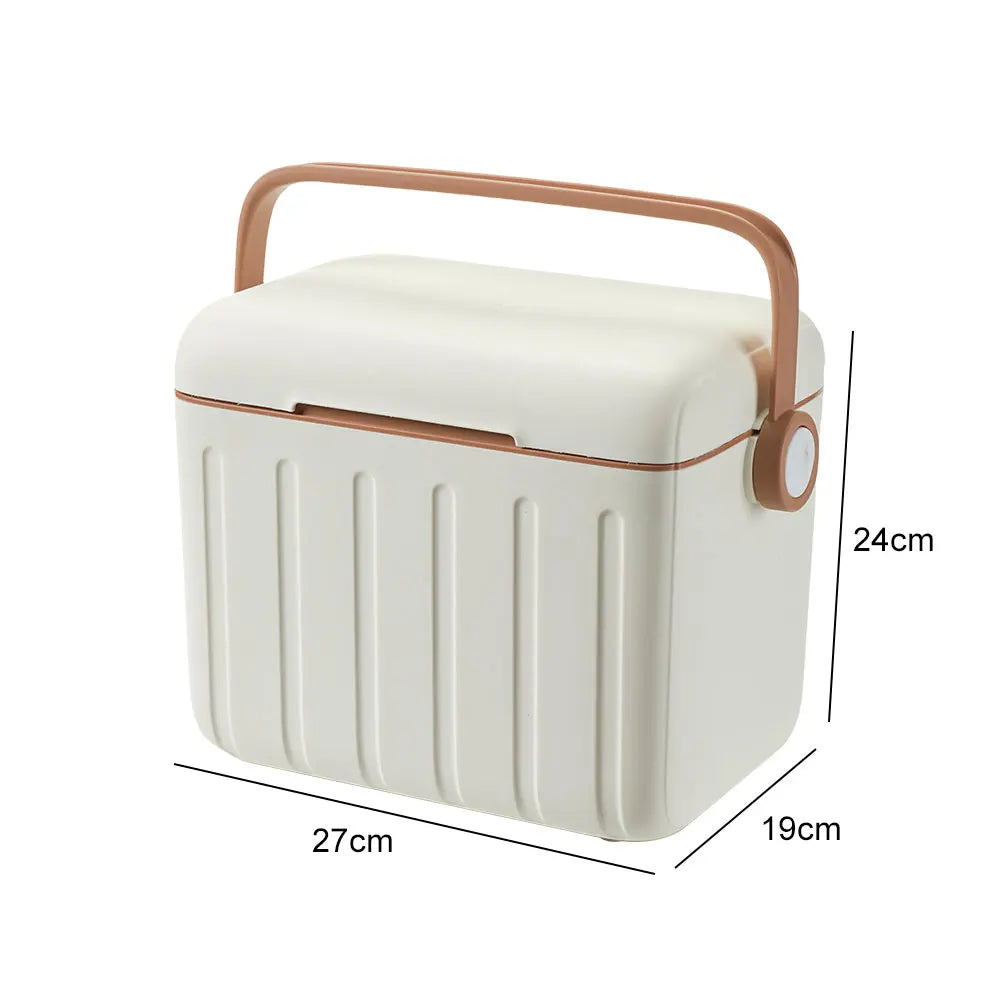 6L Camping Cooler Box Insulated Ice Chest Portable Ice Bucket Outdoor Hard Cooler for Camping Beach Picnic