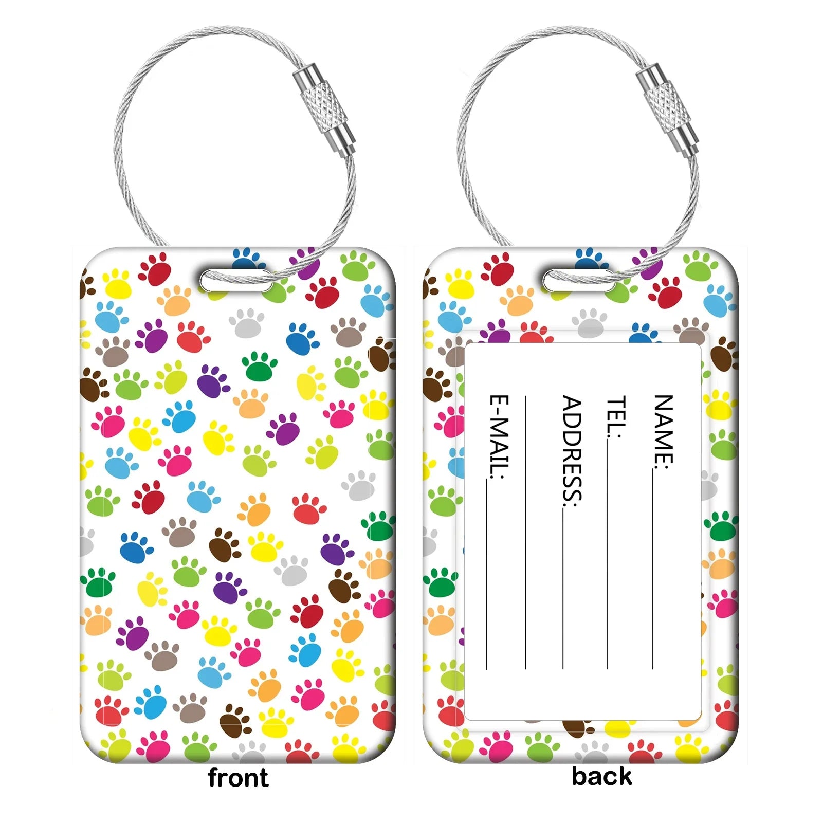 Cute Animal Cat Luggage Tags Suitcase ID Address Name Holder Kitten Baggage Tag Label Travel Suitcase cccessories