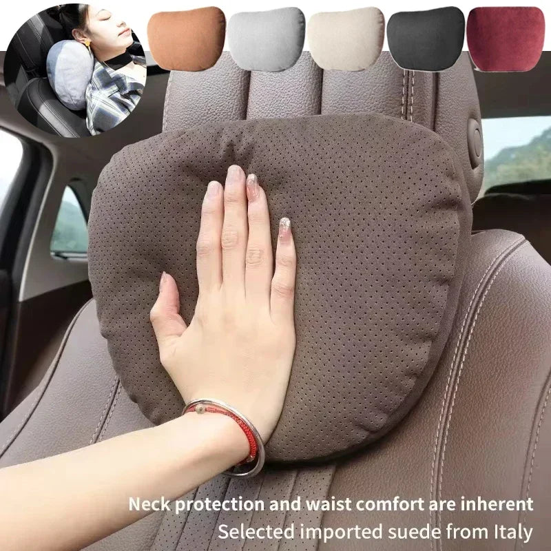 1PC Top Quality Car Headrest Neck Support Seat Soft Neck Pillow Breathable Memory Cotton Design Universal Protector Neck Cushion