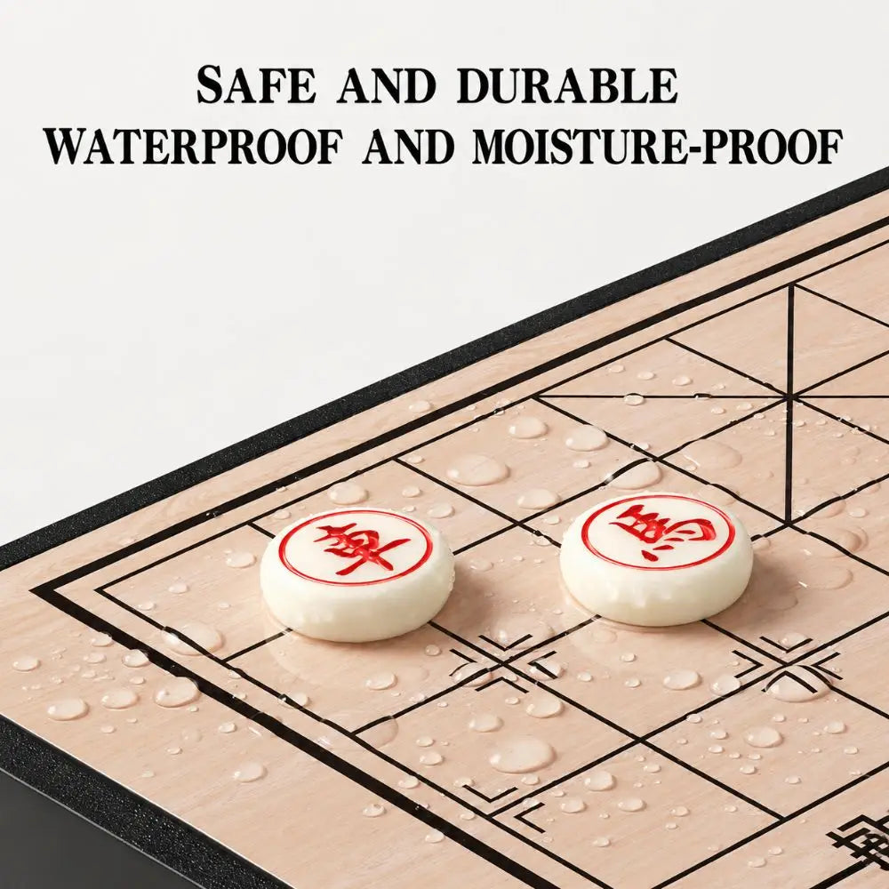 Portable Foldable Xiangqi Educational Strategy Chess Puzzle Game Learning Board Game Set Office