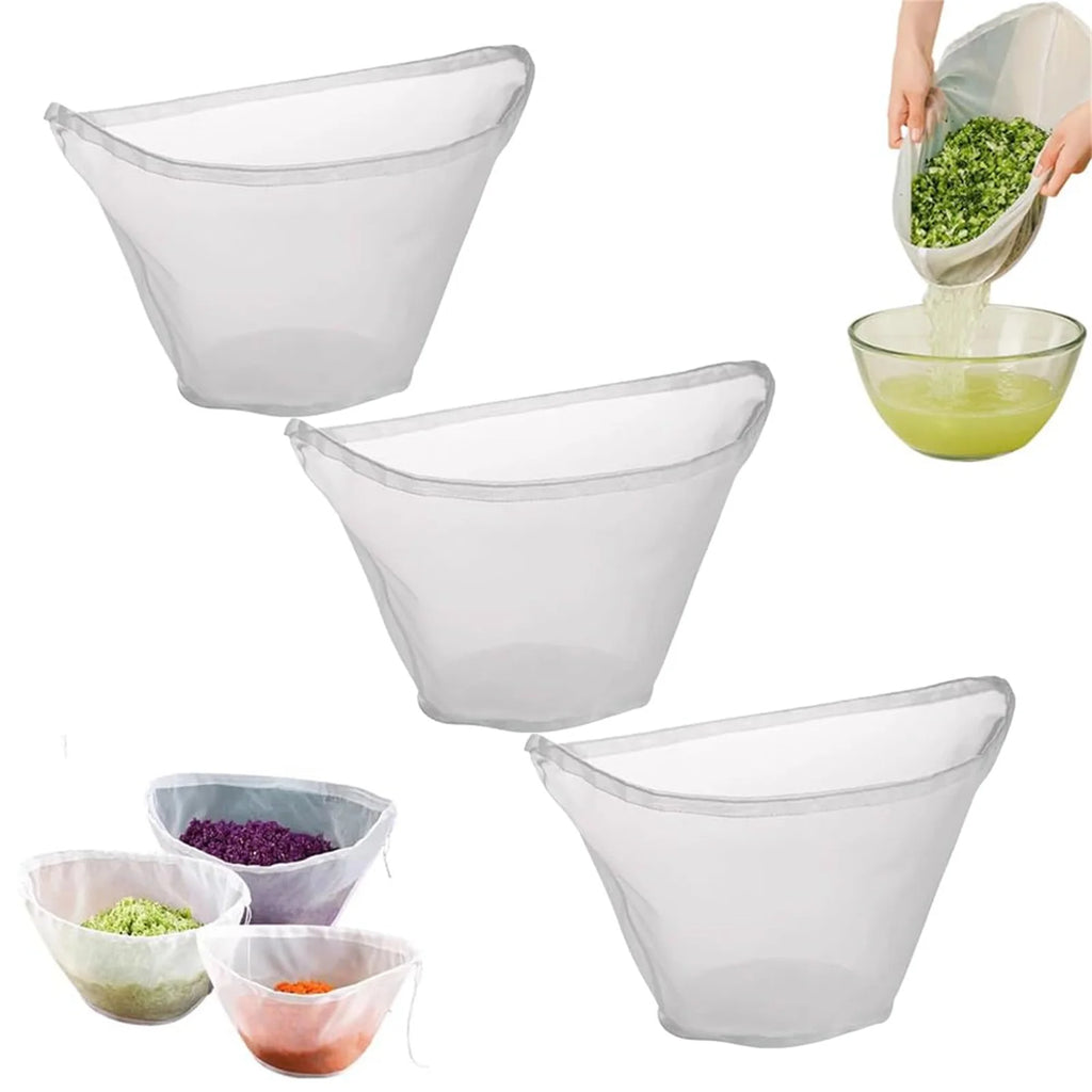 Kitchen Fine Mesh Vegetable Dehydrator Reusable Food Strainer Home Durable Juice Squeezer Bag Easy Clean Kitchen Gadget