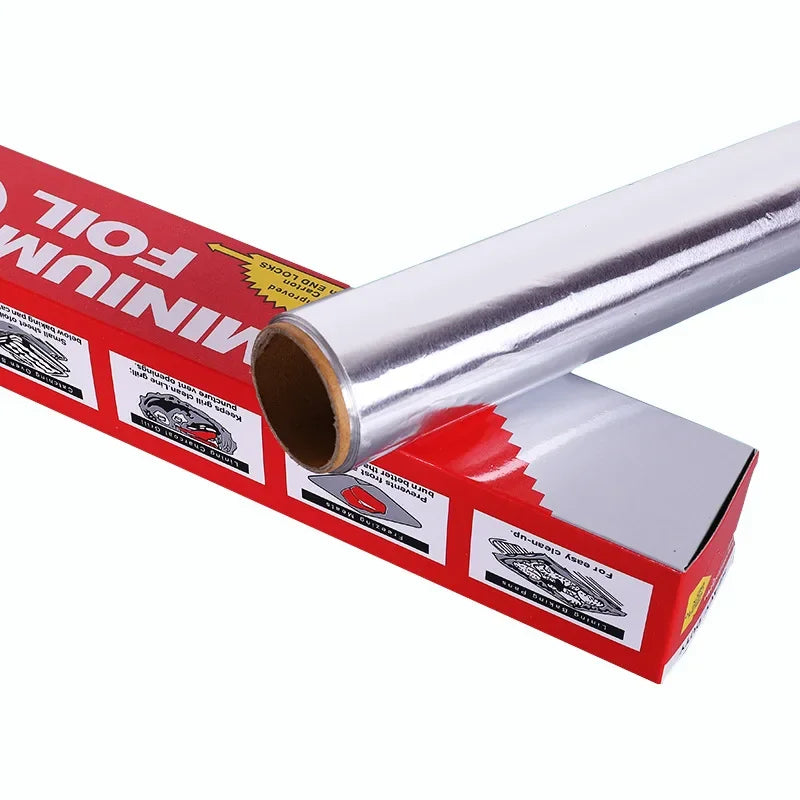 Disposable Aluminum Foil, Non-Stick BBQ Wrapping Paper, Oven Safe Kitchen Oil-Proof Tool for Baking and Grilling,Various Lengths