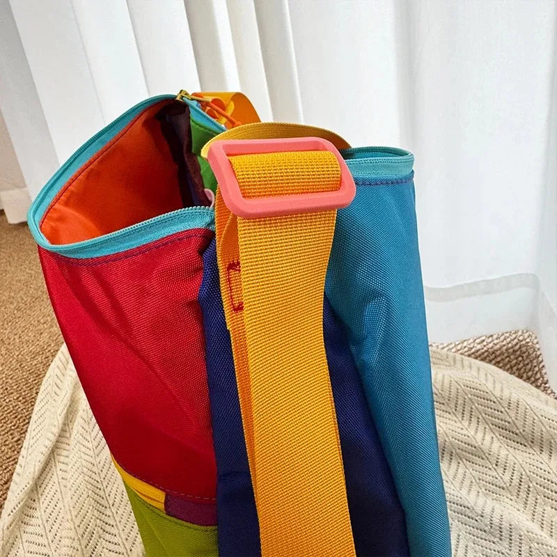 16LNew waterproof crossbody bag, unisex outdoor color-block crossbody bag