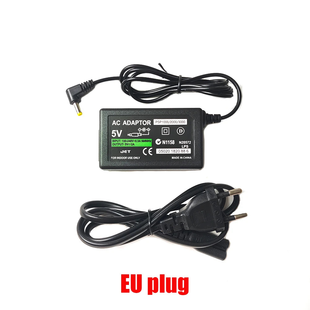 For PSP charger 5V AC Adapter Home Wall Charger Power Supply Cord for Sony PSP PlayStation 1000 2000 3000 EU US plug
