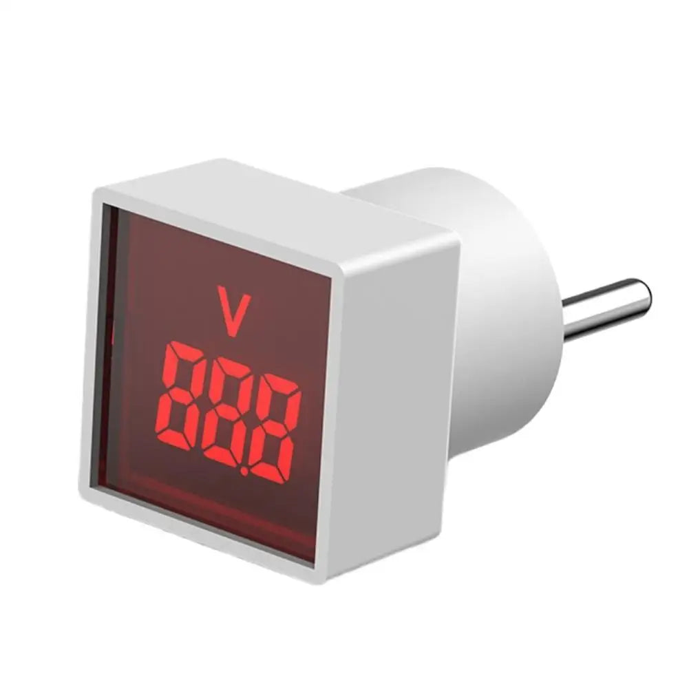 1PC LED Digital AC Voltmeter Indicator Square EU Plug Digital Voltmeter 50–500V Voltage Measurement Range