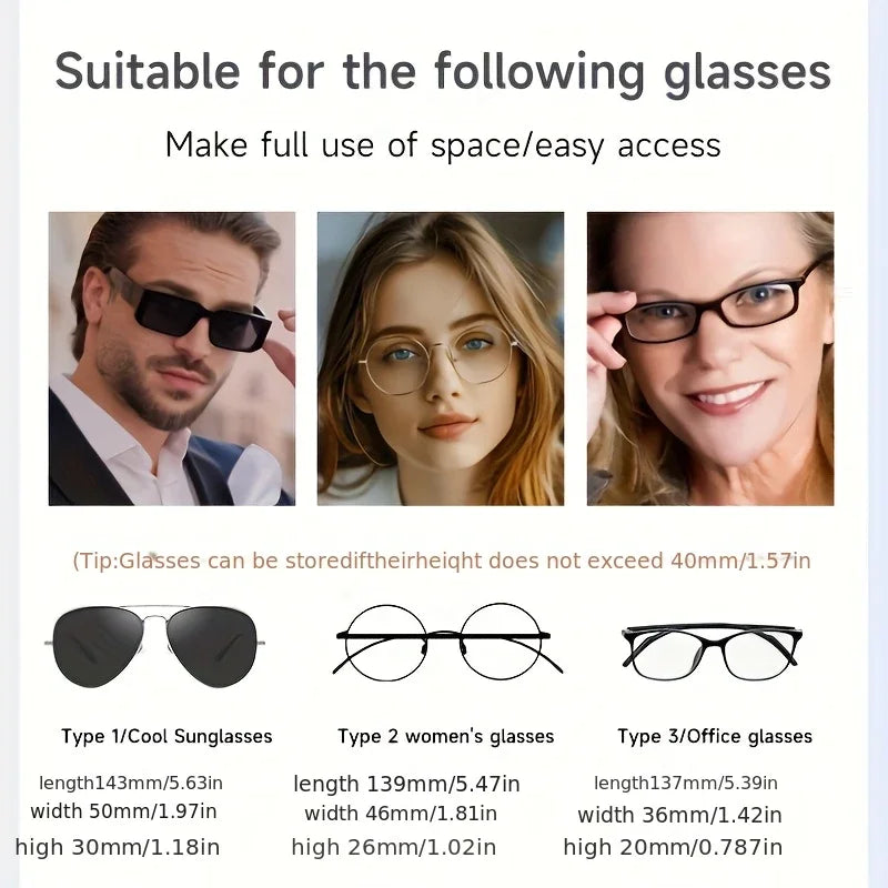 Universal Car Sun Visor Eyeglass Case Sunglasses Holder Anti Scratch Glasses Card Ticket Storage Auto Interior Accessories