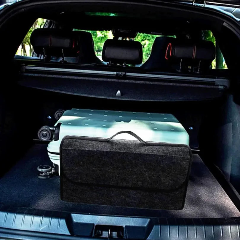 Large Anti Slip Car&Yacht Soft Felt Organizer Box Car Trunk Universal Sorting Bag Car Trunk Soft Felt Storage Box Accessories