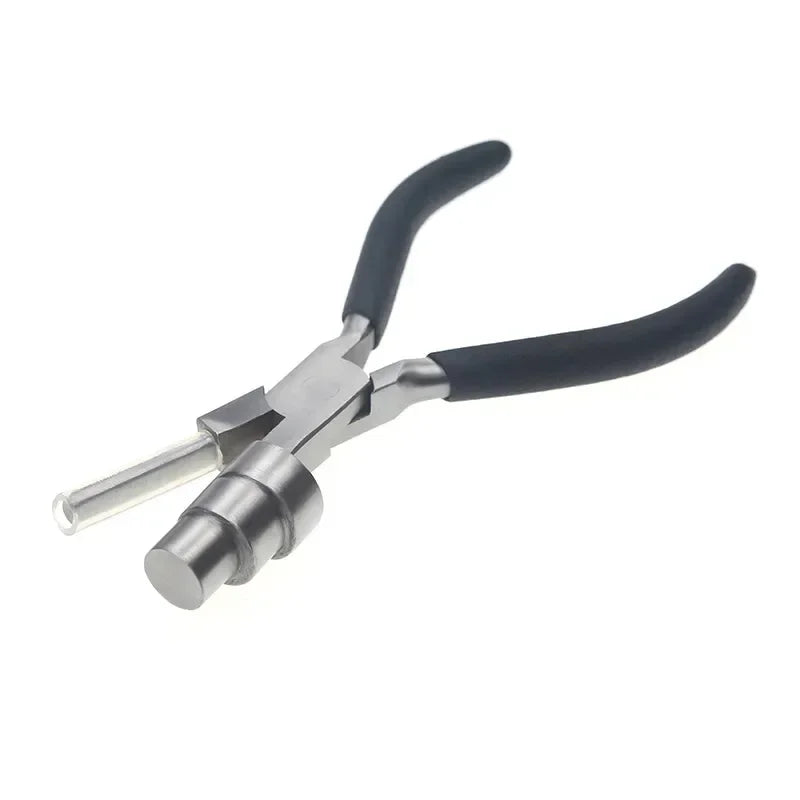 Pliers Big Head Three Section Flat Mouth Round Mouth Pliers Mini  Jewelry Pliers Jewelry DIY Pliers Winding Shape Pliers Black