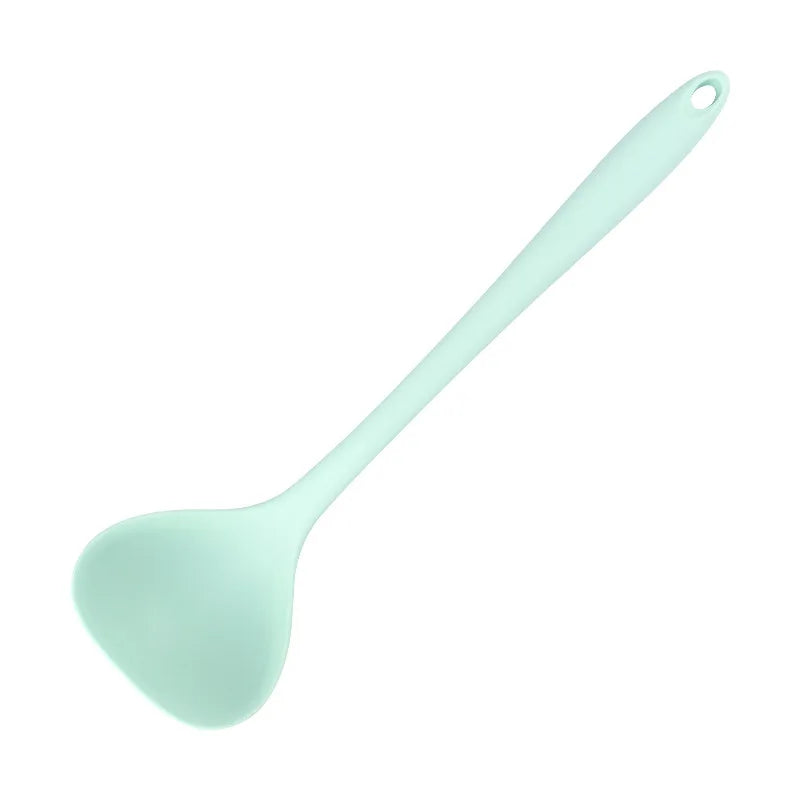 1/7pc Silicone Kitchen Utensil Set Non-Stick Spatula, Soup Ladle, Slotted Turner & 4 Tools | 450 ° F Heat-Resistant, Dishwashe S