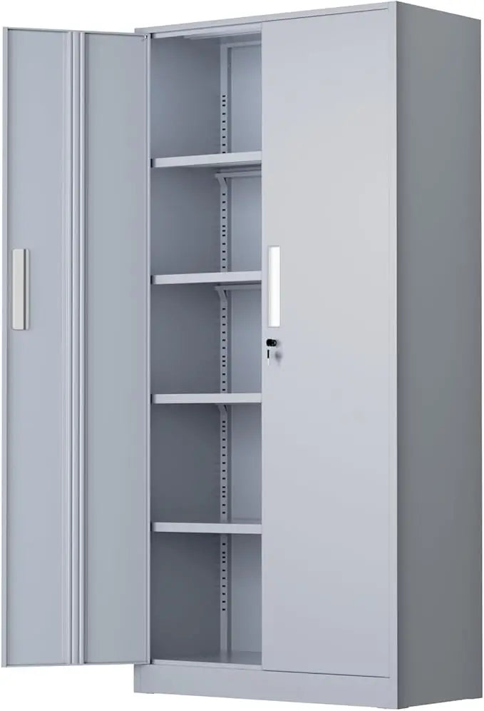 72” Metal Storage Cabinet, Garage Cabinets and Storage System with Doors and Shelves