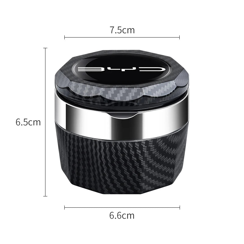 Car Ashtray For BYD Atto 3 Song Tang Led Cars Cup Holder Accessories Auto Ashtray Cigarette Holder Box Interior Auto Accessories