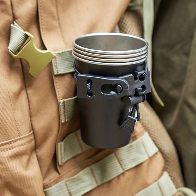 New Outdoor Molle Webbing Buckle Clip Clasp Tactical Flashlight Ice Axe Walking Stick Tripod Fixed Clip Accessories Hunting Clip