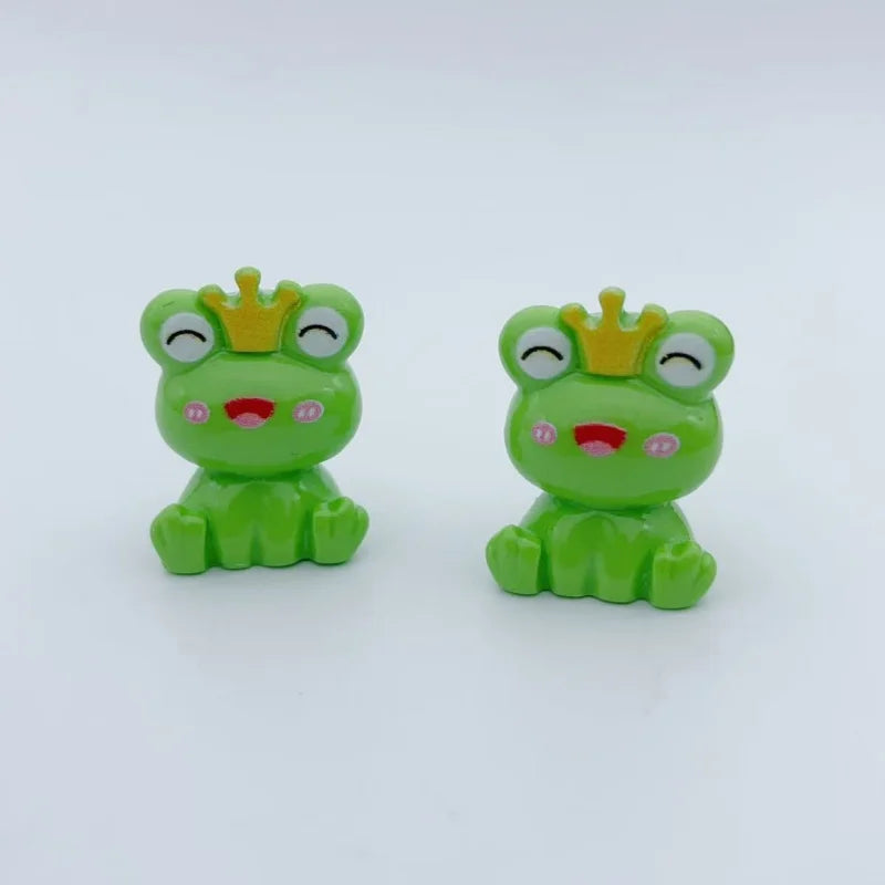 10pcs Cute Cartoon Frog Resin Pendants Heart shaped Watermelon Bow Flat Pendant DIY Earrings Bracelet Necklace Jewelry Making Ac