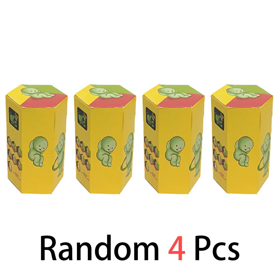 5 Multiple Series Noctilucent Green Doll Blind Mystery Box Action Figures Decoration Desktop Model Toy For Gift Surprise