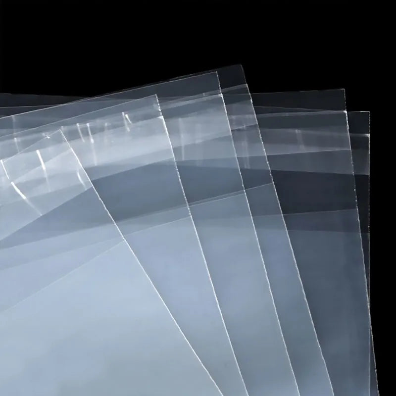 100pcs PE Transparent Self-adhesive Bags For Clothes T-Shirt Packaging Plastic Pouch Clear Waterproof Sealed Bag Wholesale