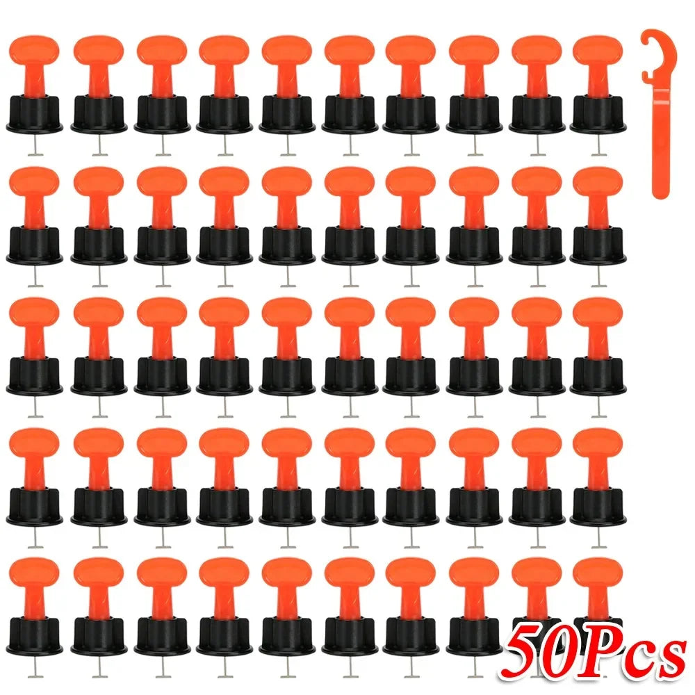 50Pcs Reusable Floor Tile Leveling System Clips Spacers Adjustable Thickened Floor Gap Clips Tile Spacers
