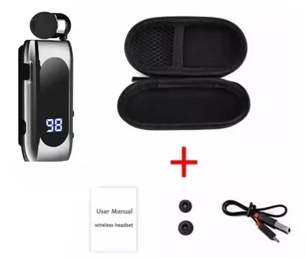 K55 Lavalier Business Cuffie Bluetooth 5.2 Tempo di conversazione/musica 20 ore, display digitale a LED, auricolari wireless con