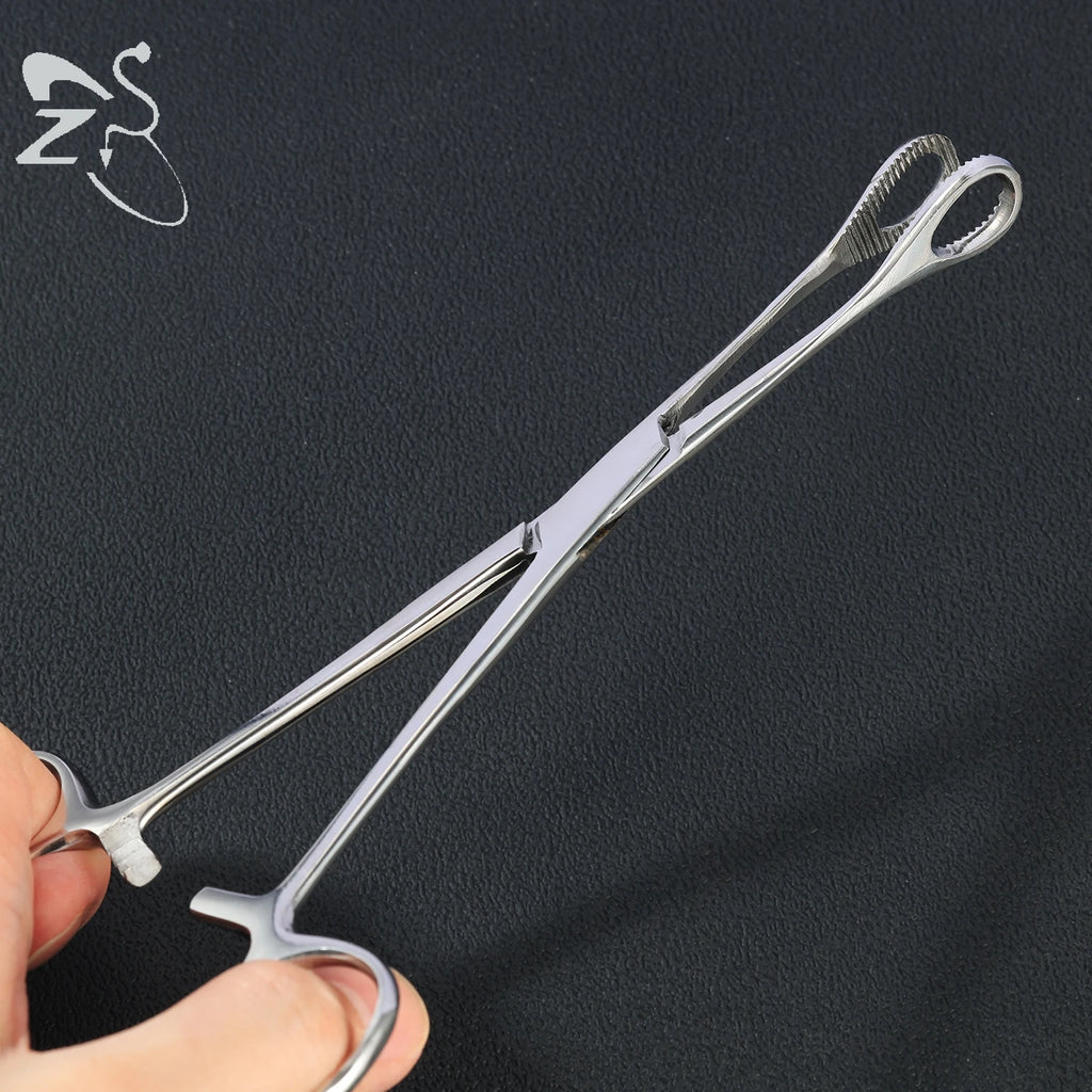 ZS 1PC Stainless Steel Piercing Clamp Slotted Locking Forcep Opening Piercing Plier Tool for Ear Lip Belly Navel Tongue Piercing