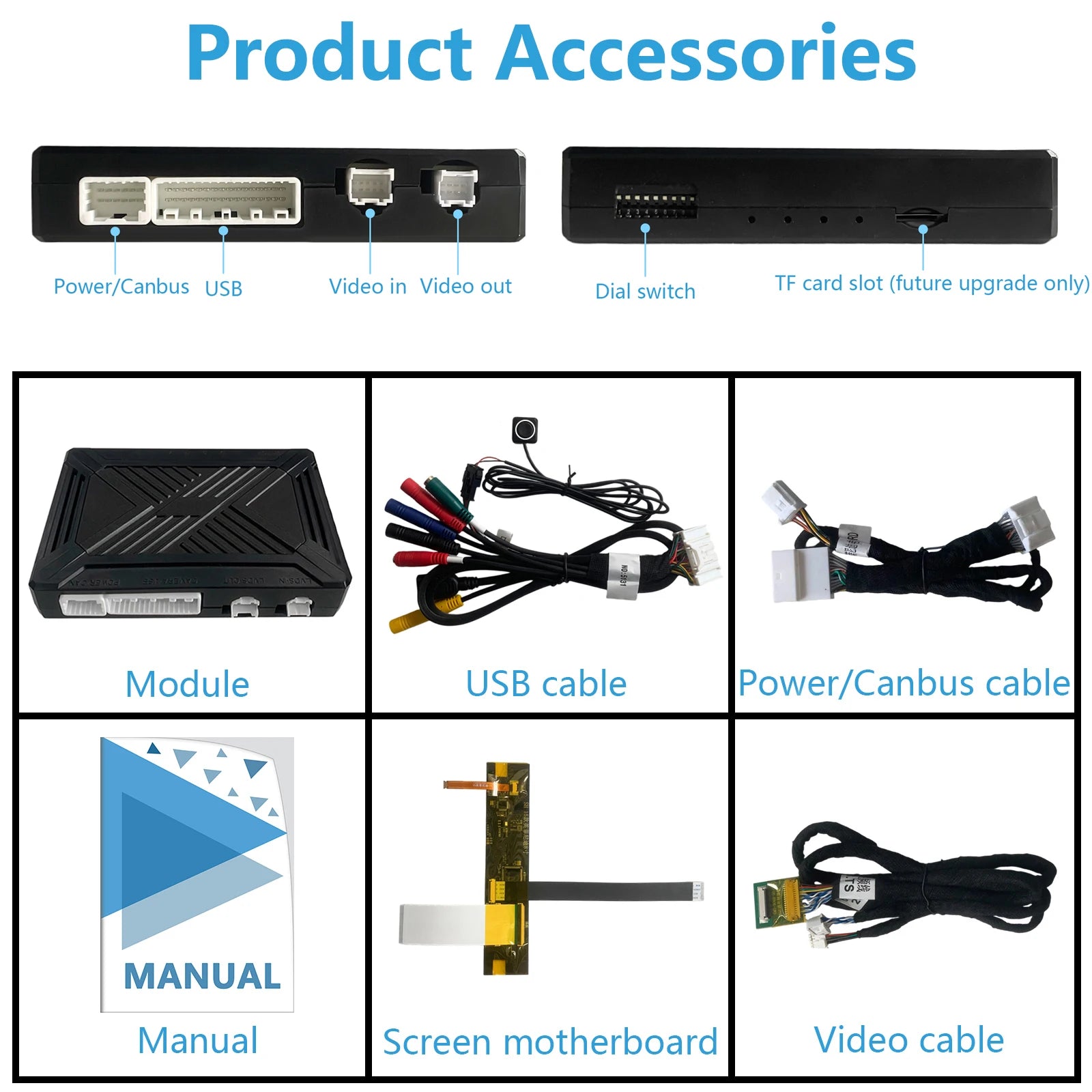 Wireless CarPlay Android Auto Interface for Infiniti Q50 2015-2019, Support OEM Steering Wheel, Bluetooth Audio, Mic and Camera