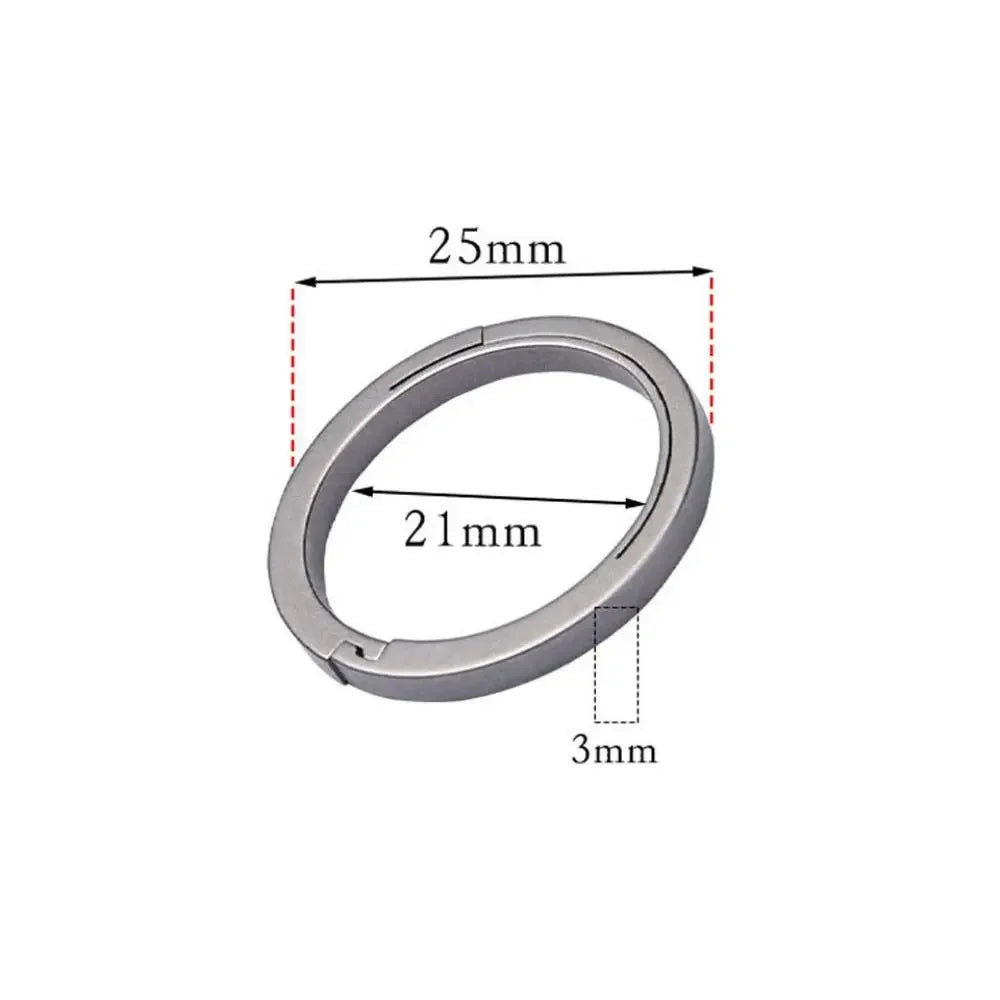 High Quality Real Key Rings 17/22/25/32mm Titanium Alloy Buckle Super Lightweight Titanium Alloy KeyRings Male Creativity Gift