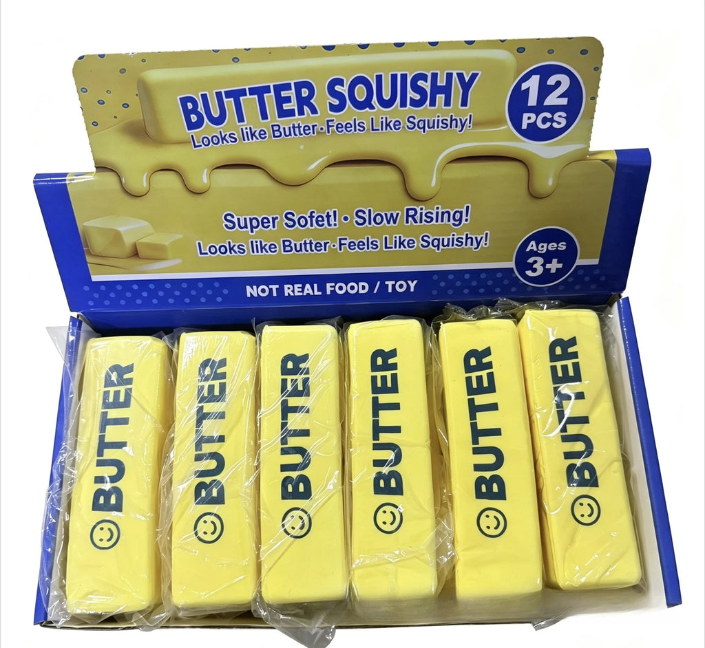 1/6/12pcs Soft Slow Rebound Butter Stick Realistic Silicone Squeeze Stress Relief Gadget Funny Anti-Anxiety ﻿Squeeze Party Gift