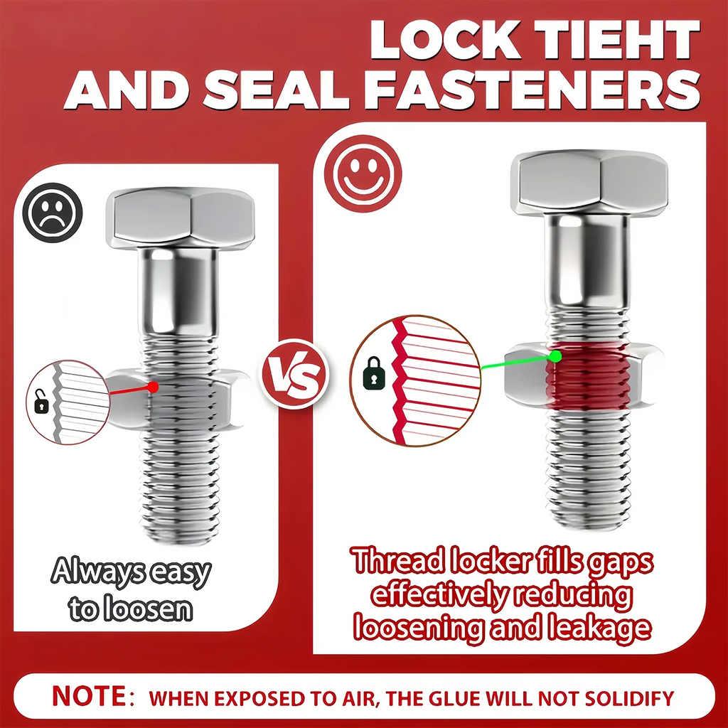 50ml Thread Locker High Temperature Medium Strength Anti-Loosening Thread Blue Screw Glue Quickly Cured Epoxy Thread Locking Agent Anaerobic Adhesive  Corrosion-Resistant Automotive Grade.