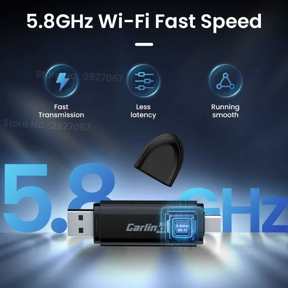 CarlinKit MINI 5.0 Pro Wireless CarPlay Adapter Plug & Play Smart CarPlay Box USB Dongle for OEM Car WiFi Bluetooth Auto Connect