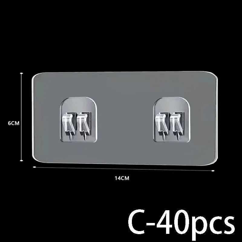 Waterproof Strong Adhesive Hook Shelf Sticker for Bathroom Kitchen Wall Shelf Rack Kitchen Sticking Wall Screw Hook Storage Rack