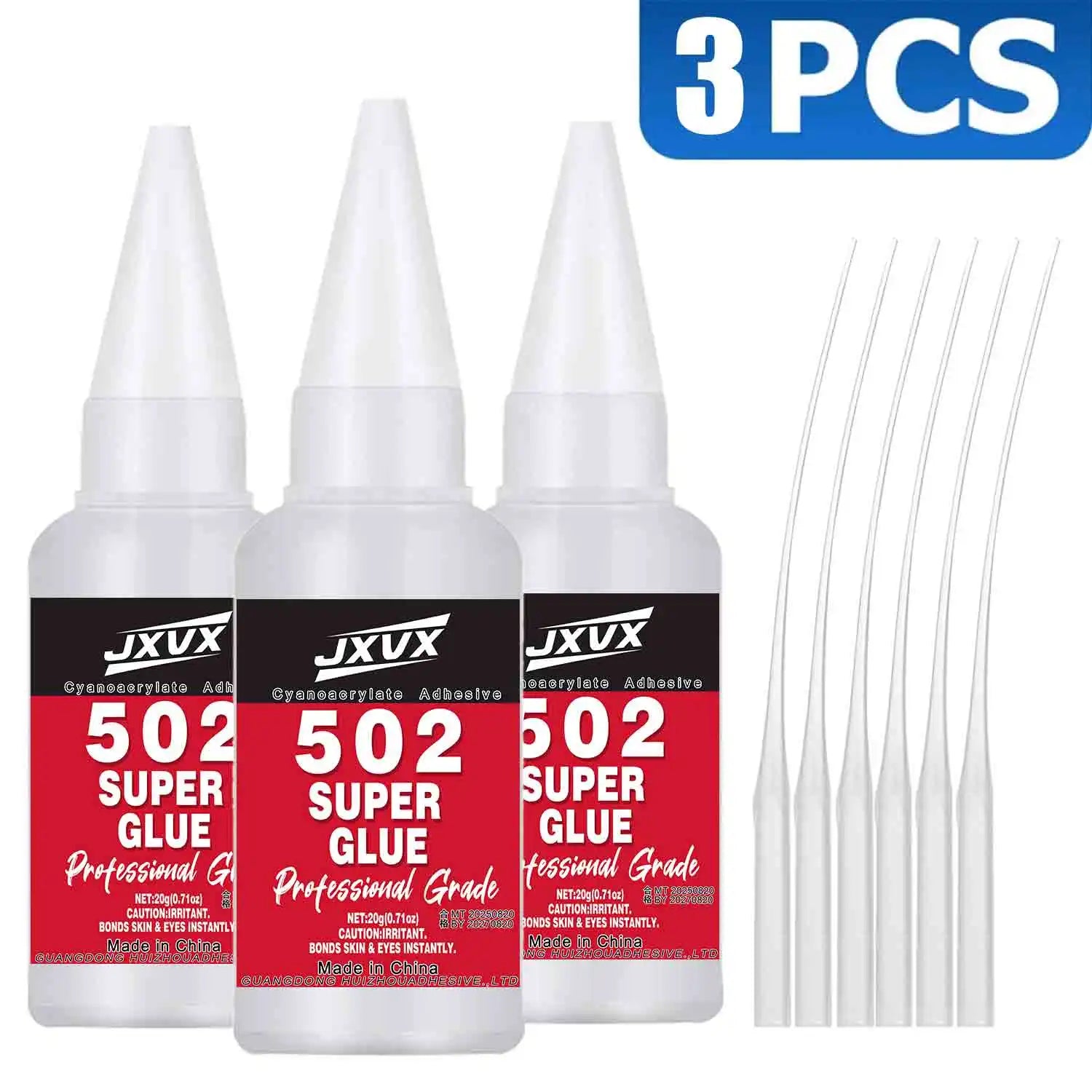 JXVX 50g 502 Super Metal Glue - Industrial Strength Metal Adhesive for Stainless Steel, Aluminum Alloy, Automotive and More - Quick Set in 15 Seconds,With Precision Distributor.