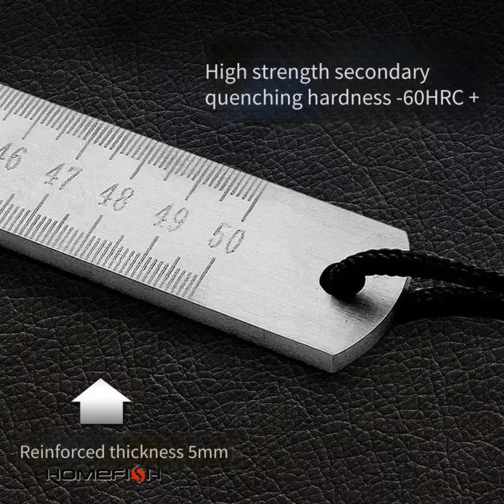 2026Stainless Steel Ruler - 20" Professional Measuring Tool & Emergency Window-Breaking Lifesaver