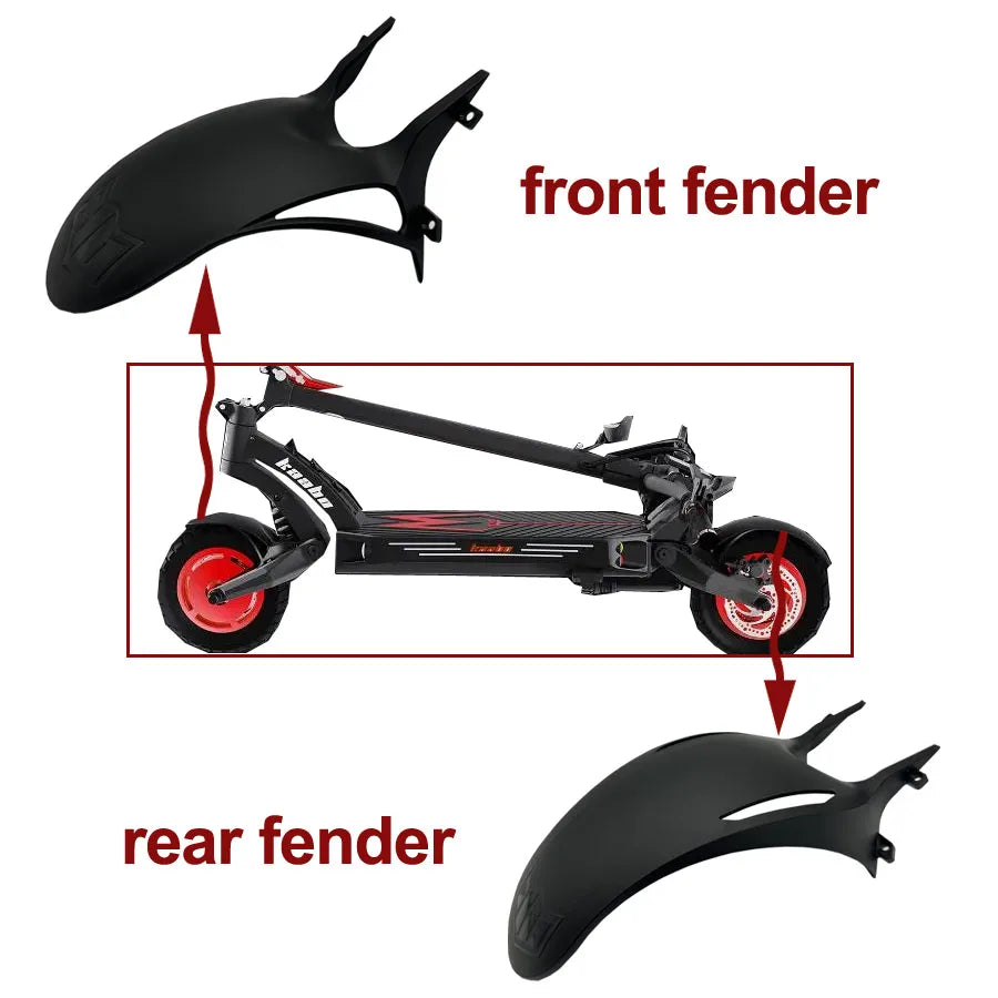 MK Fender Set Mudguard Front Rear Back Wing Dent Original Parts for Kaabo Mantis King GT Accessories 10inch