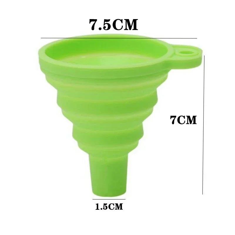 Silicone Collapsible Foldable Funnel Household Kitchen Cooking Tools Portable Wine Mini Portable Oil Pot Funnel