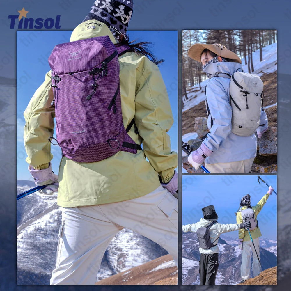 TINSOL 1PCS Hiking Backpack, Waterproof and Wear-resistant Lightweight Backpack Packable, Outdoor Sports Travel Camping Daypack