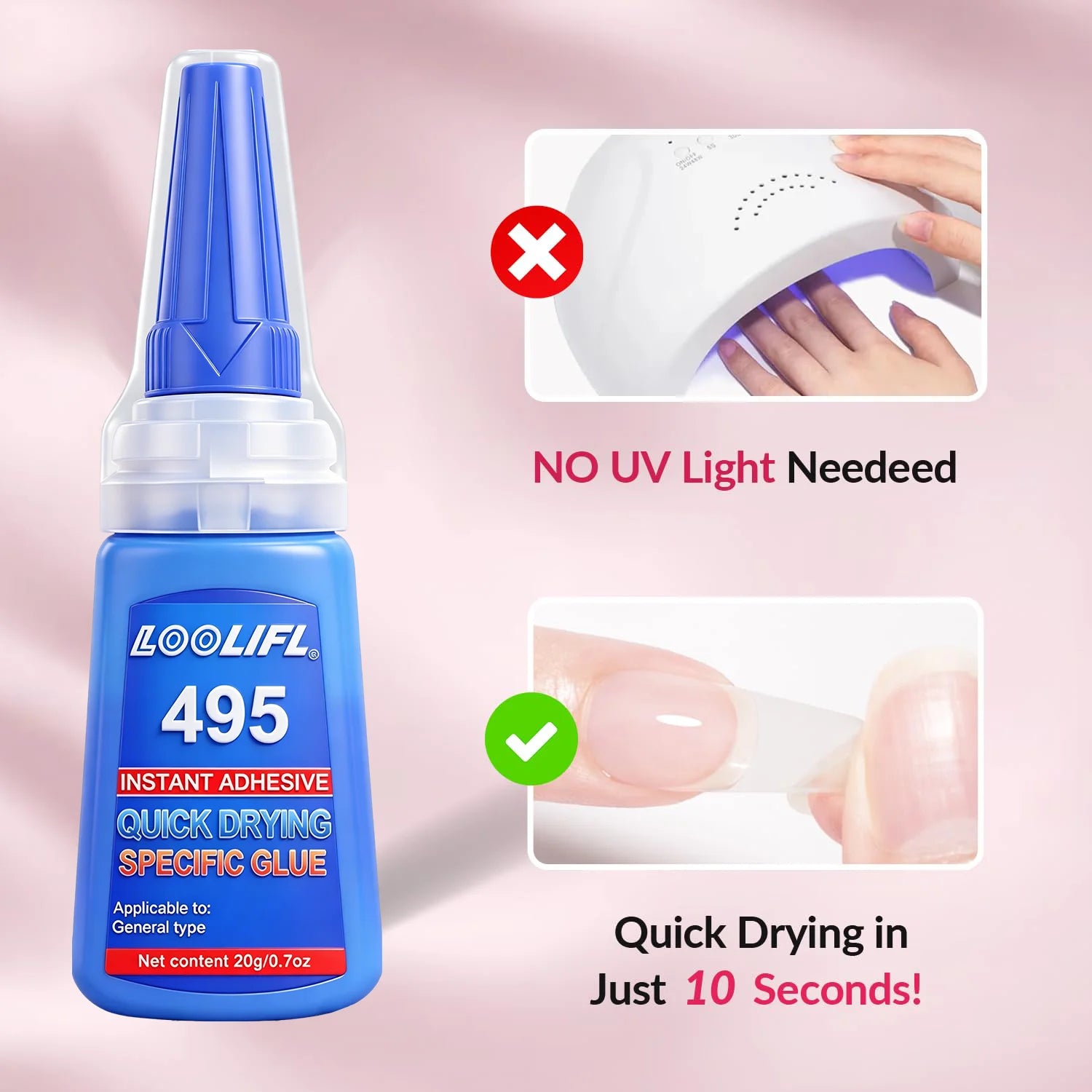 LOOLIFL nail super glue extra strong Fast Drying Nail Rhinestone Glue Nail Glue 3D Shaping DIY Decoration Gem Glue Nail Supplies