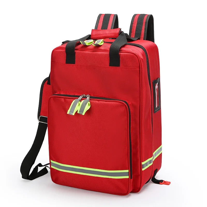 Large Capacity Empty Trolley First Aid Bag Waterproof EMS Backpack for Medical Outdoor Clinic Nursing Earthquake Rescue Kit