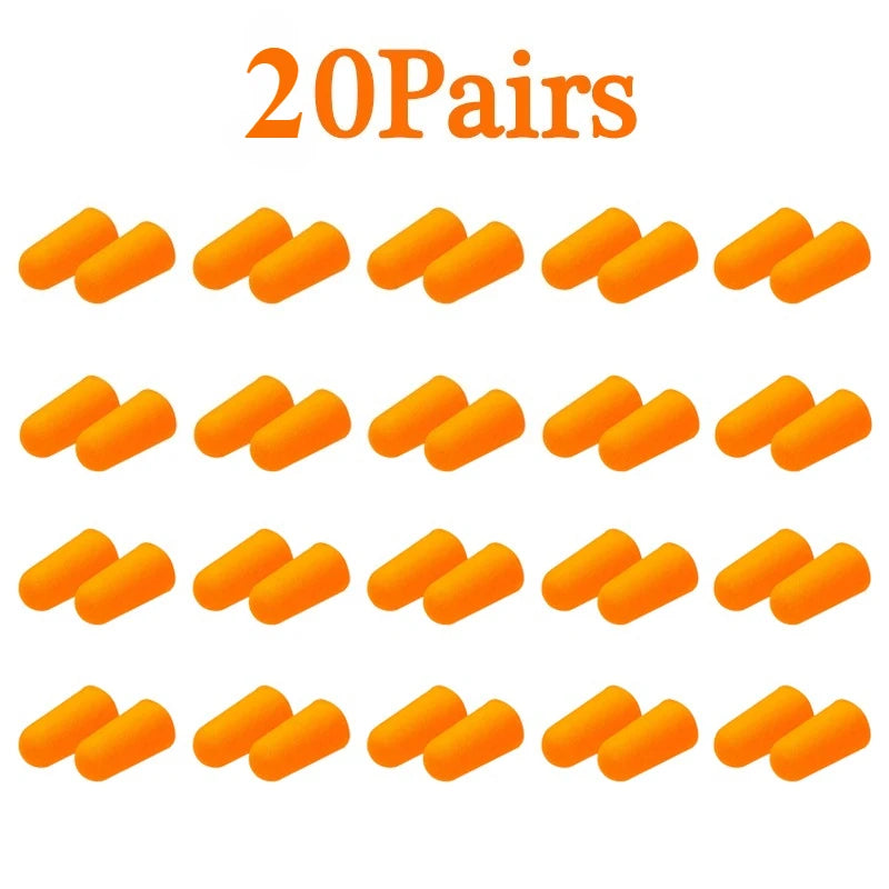 10/20/50Pairs Anti Noise Earplugs Work Study Sleep Travel Aircraft Noise Reduction Soft Foam Earplugs Separately Packaged