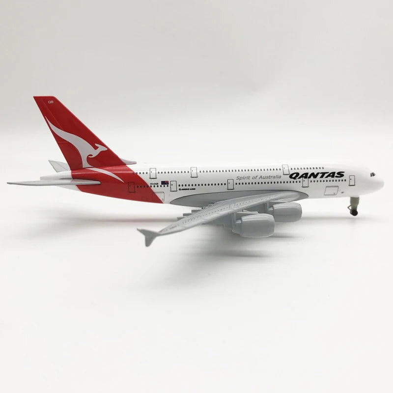20CM Simulation Alloy Aircraft Australia 380 Airlines Plane Models With Landing Gear Kids Gifts Collection Aircraft Toy