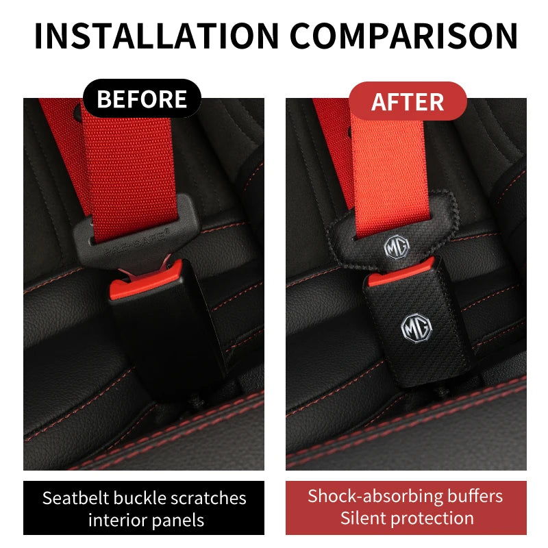 Car Seatbelt Buckle Protector Case Anti-scratch Cover Interior For Morris Garages MG 3 5 6 7 HS ZS GS Hector TF GT ZR RX5 RX8