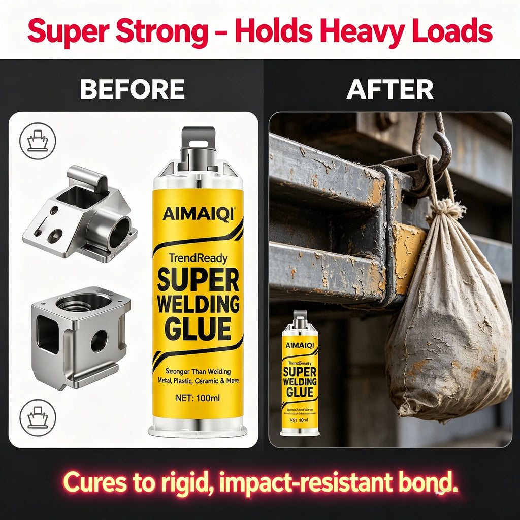 Super Welding Glue, High Strength Instant Adhesive Stronger Than Welding, Multi-Purpose Repair Glue for Metal, Plastic, Ceramic