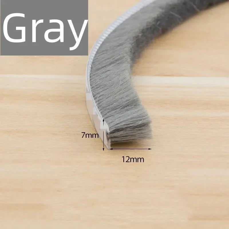 10M Brush Strip Self Adhesive Door Window Sealing Strip Home Door Window Sound Insulation Seal Film Door Swal Weather Strip