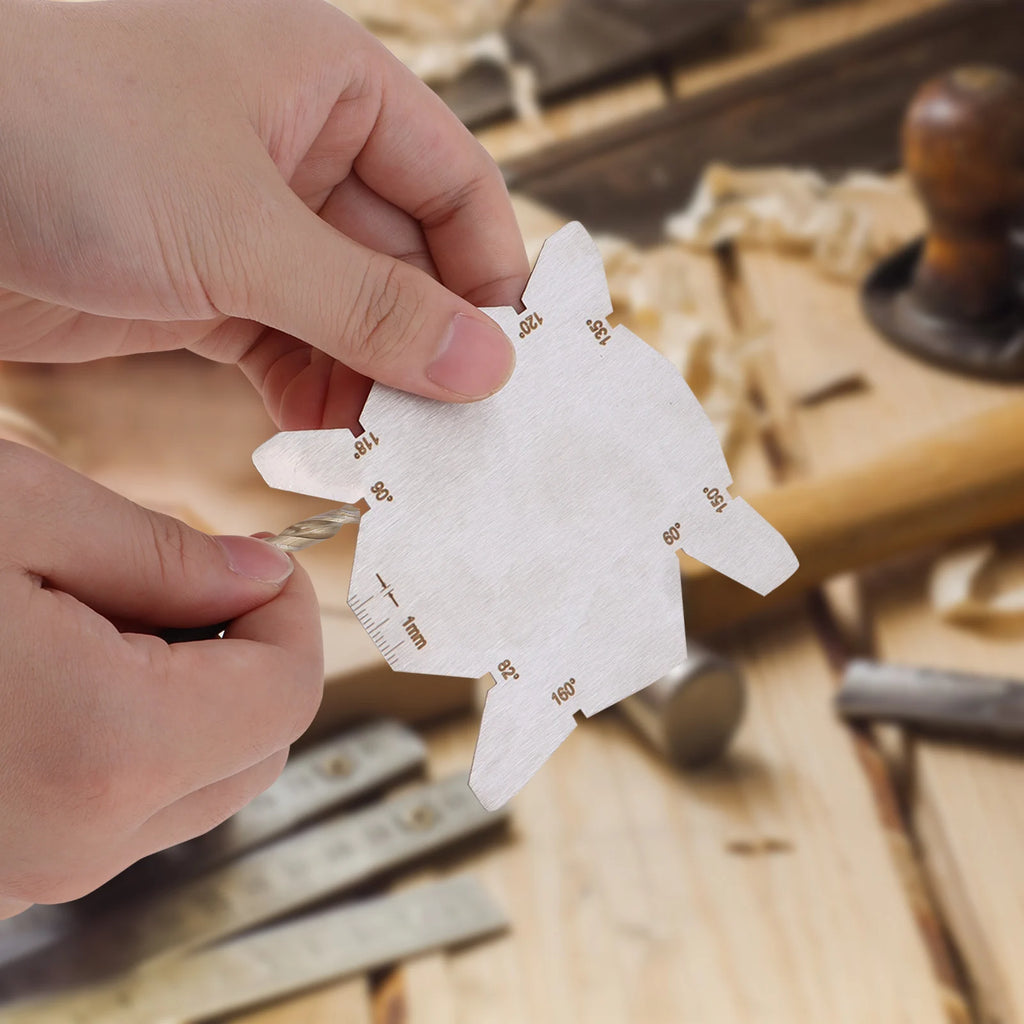 Stainless Steel Angle Gauge 118 Degree Drill Bit Machining Thread Cutting Angle Arc Model Angle Measure Tool Screw Cutting Gauge