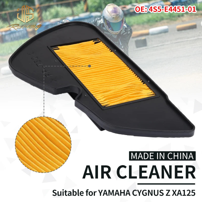 JSRAOIMG 125CC Scooter Intake Air Filter Cleaner For YAMAHA CYGNUS Z125 XA125 ZY125T-4 Motobike Engine Replacement 4S5-E4451-01