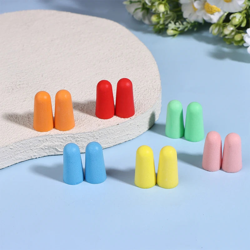 Noise Reduction Earplugs for Sleeping 20Pcs Soft Foam Reusable Sound Blocking Hearing Protection Comfortable for Travel