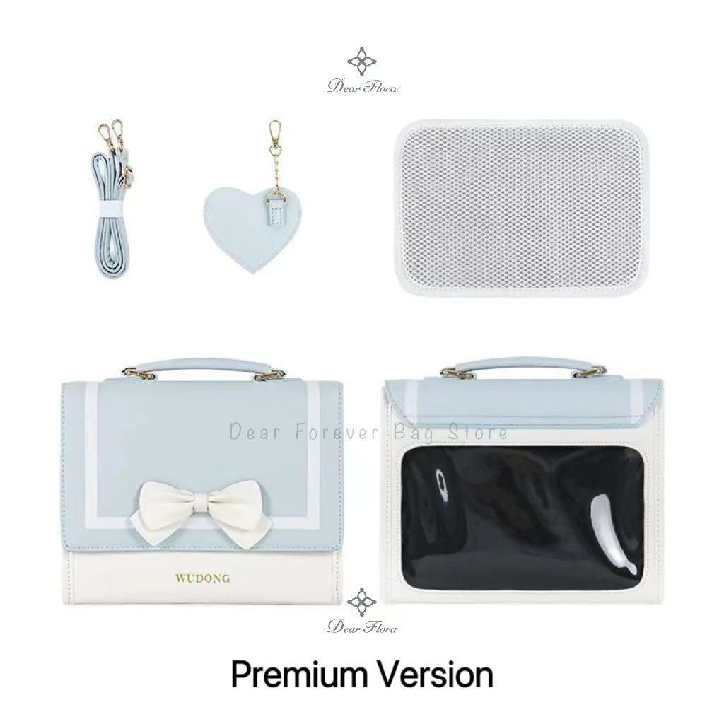 Y2K Premium Version Sweet Ita Bag Lolita Girl Transparent Bag Fashion Preppy Style Shoulder Crossbody Bag Kawaii Display Handbag
