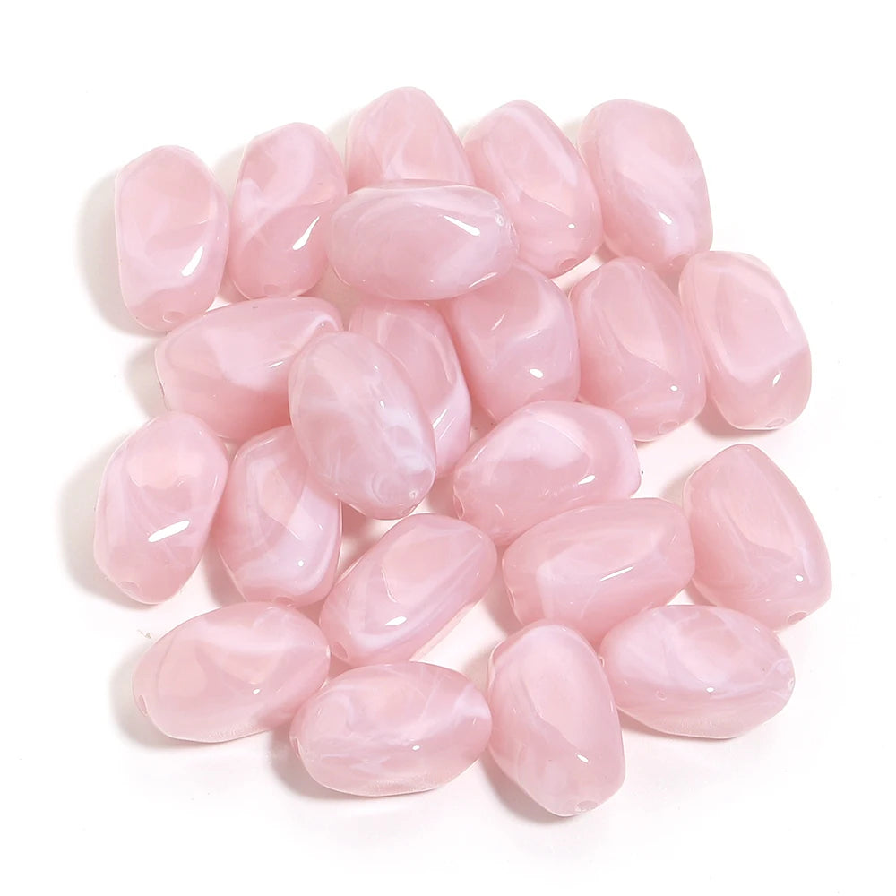 20pcs 12x21mm Irregularity Acrylic Beads Spacer Loose Beads For Jewelry Making DIY Bracelet Earrings Accessories