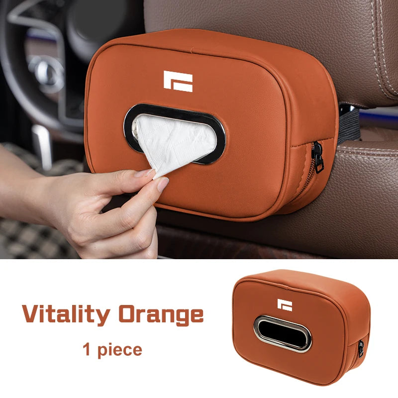 Microfiber Leather Backrest Tissue Bag Armrest Storage Box Car Accessories for BAIC Polestone Rox 01 Jishi 01