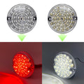 2Pcs 95mm Round Smoked Lens Tail Red Fog Light White Reversing Light For Land Rover Defender 2001-2016 Defender Cabrio 1990-2016