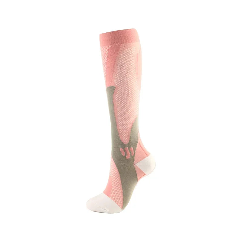 Running Compression Socks Football Hiking Golf Gym 20-30mmhg Gradual Change Nylon Sports Socks Diabetes Pregnancy Varicose Veins