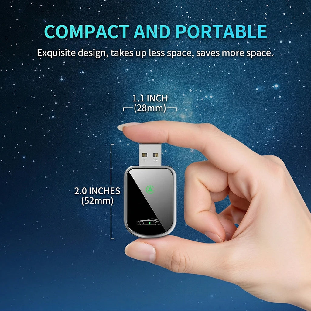 2 in1 Wireless CarPlay & Android Auto Adapter USB Type-C 5GHz Plug Play