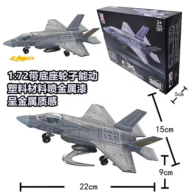 New Military Series Building Blocks Creative Multi-Purpose Fighter SU-25 F18 J35 ABS Aircraft F14 Model Toys For Boy Xmas Gift